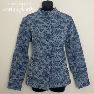 NEW! Rebecca Malone Embroidered Blue Jacket NWOT
